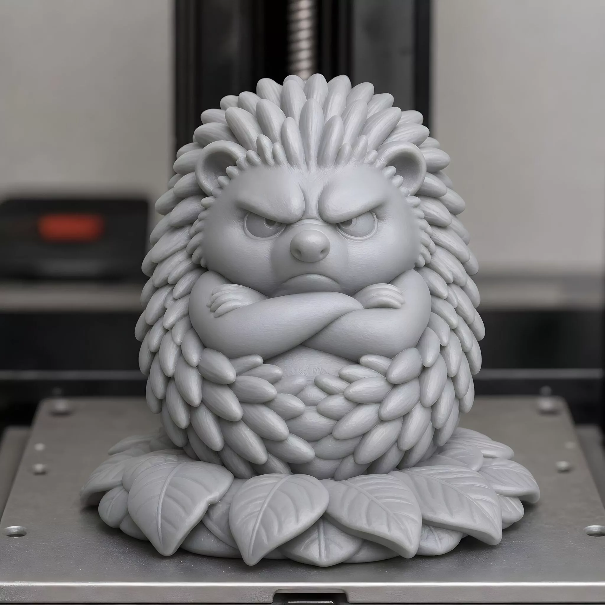 Curled Grumpy Hedgehog 3D Print Model 3D print model