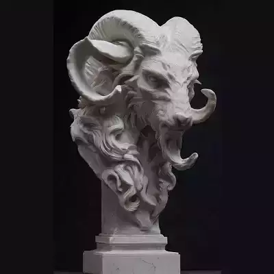Fantasy Ram Bust STL