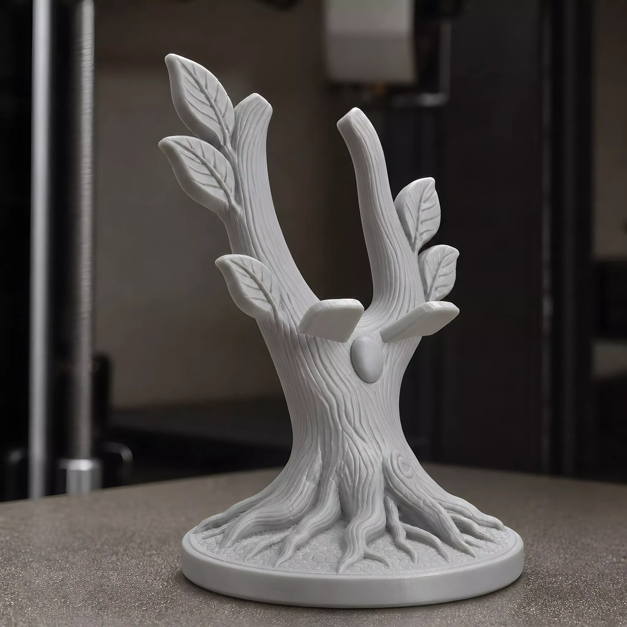 Leafy Branch Phone Stand 3D Print Model 3D print model