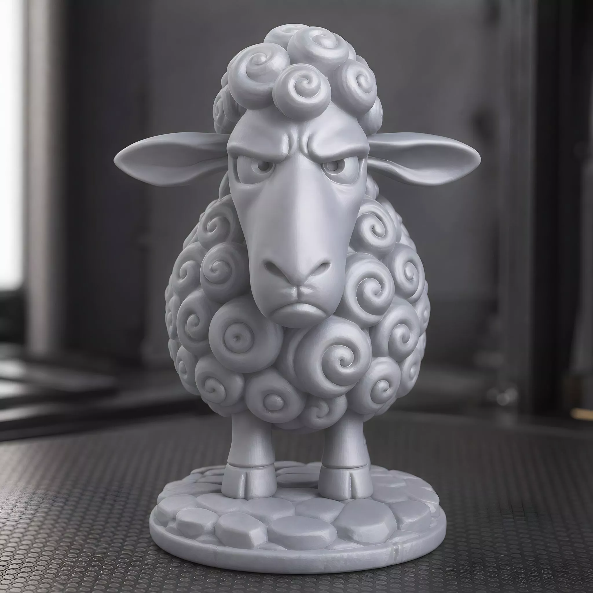 Sheared Grumpy Sheep 3D Print Model 3D print model