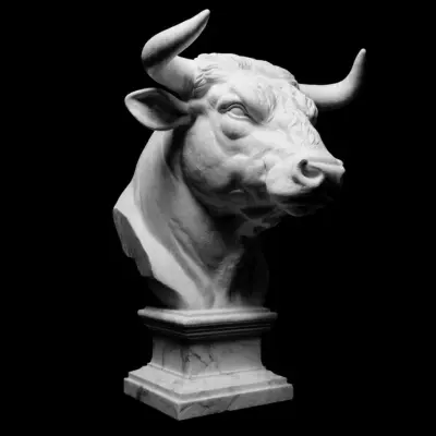 Bull Bust STL 3D print model