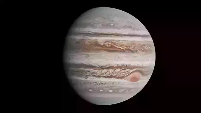 Jupiter 16K Photorealistic Low-poly 3D model