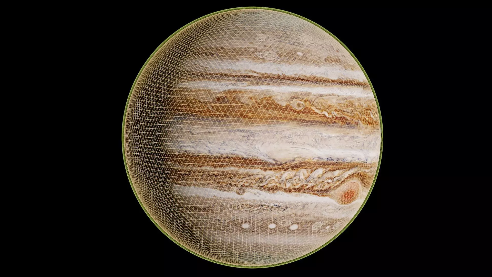 Jupiter 16K Photorealistic Low-poly 3D model_37