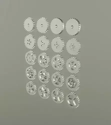 gears 3d model set of