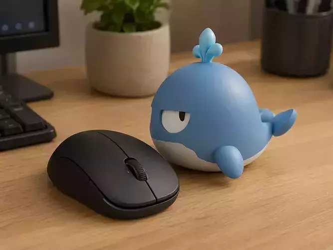 Cute Stylized Cartoon Whale - 3D Printable Figure