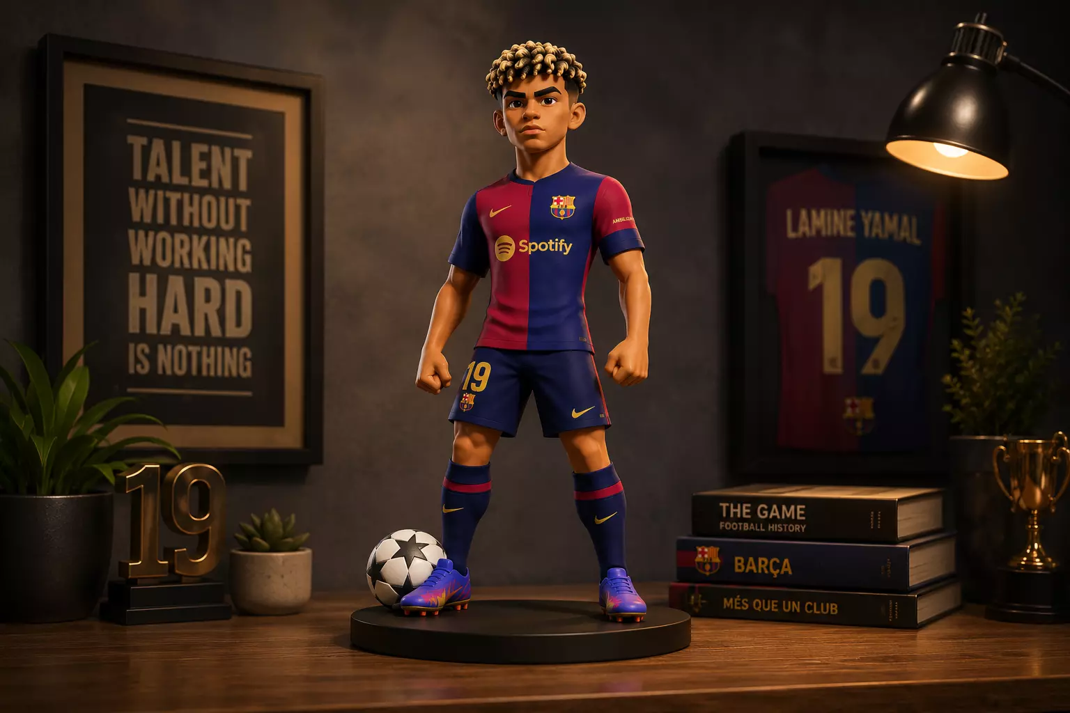 Lamine Yamal - Stylized Soccer Player 3D Print Model 3D print model