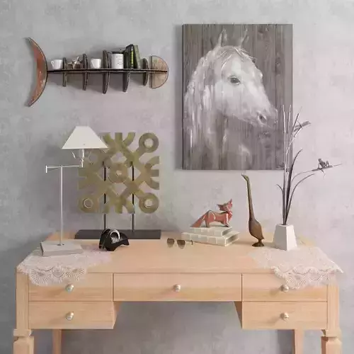 set of decorative objects model