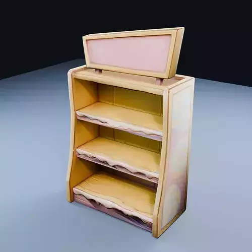 Blank Candy Shelf Low Poly PBR Game Asset