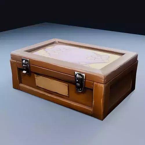 Chocolate Bar Crate Low Poly PBR Game Asset