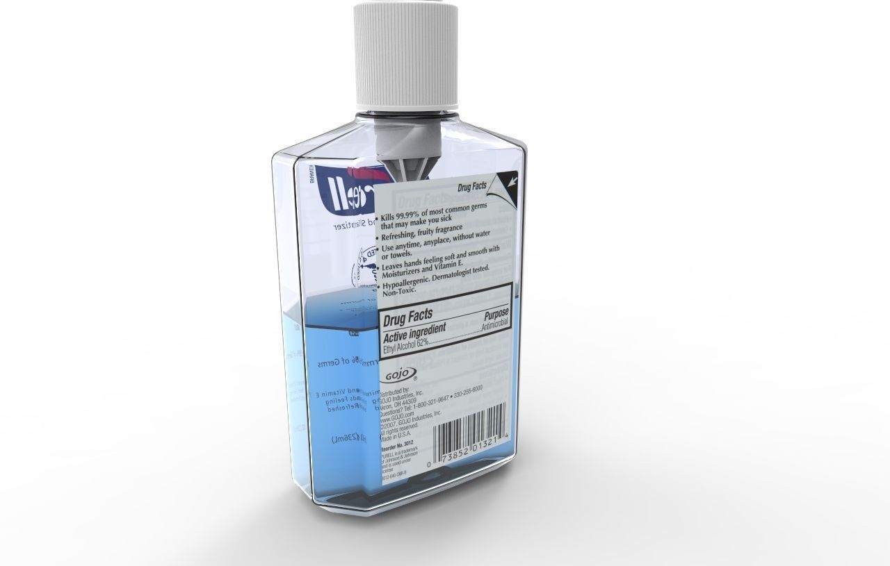 Purell Instant Hand Sanitizer 8oz Bottle  3D model_4