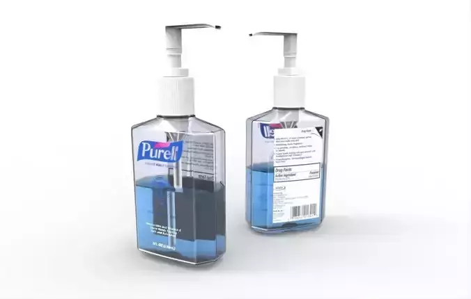Purell Instant Hand Sanitizer 8oz Bottle  3D model