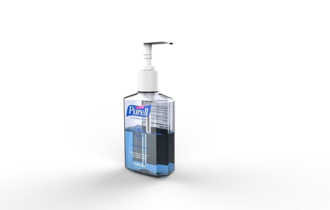 Purell Instant Hand Sanitizer 8oz Bottle  3D model_1
