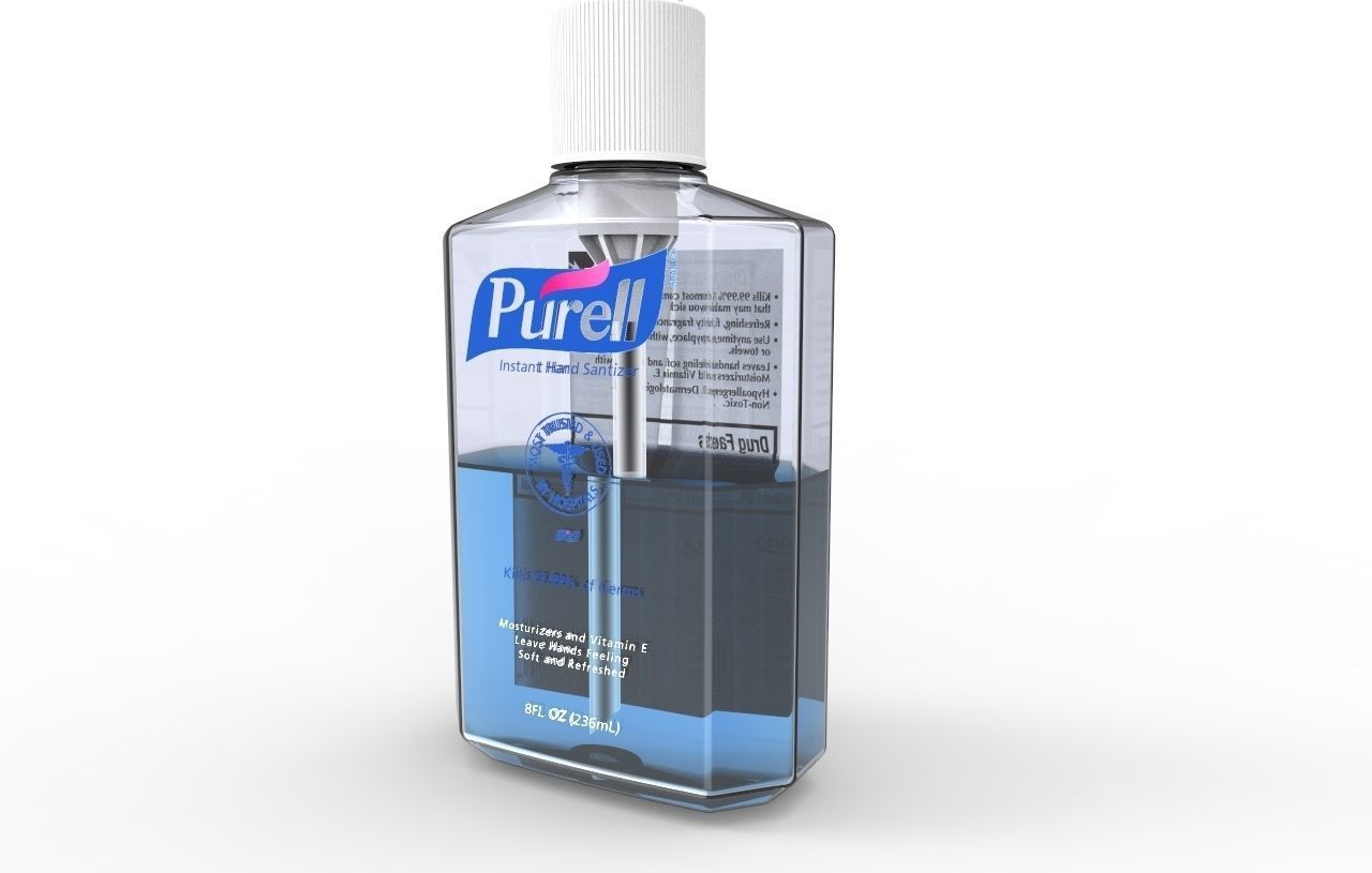 Purell Instant Hand Sanitizer 8oz Bottle  3D model_2