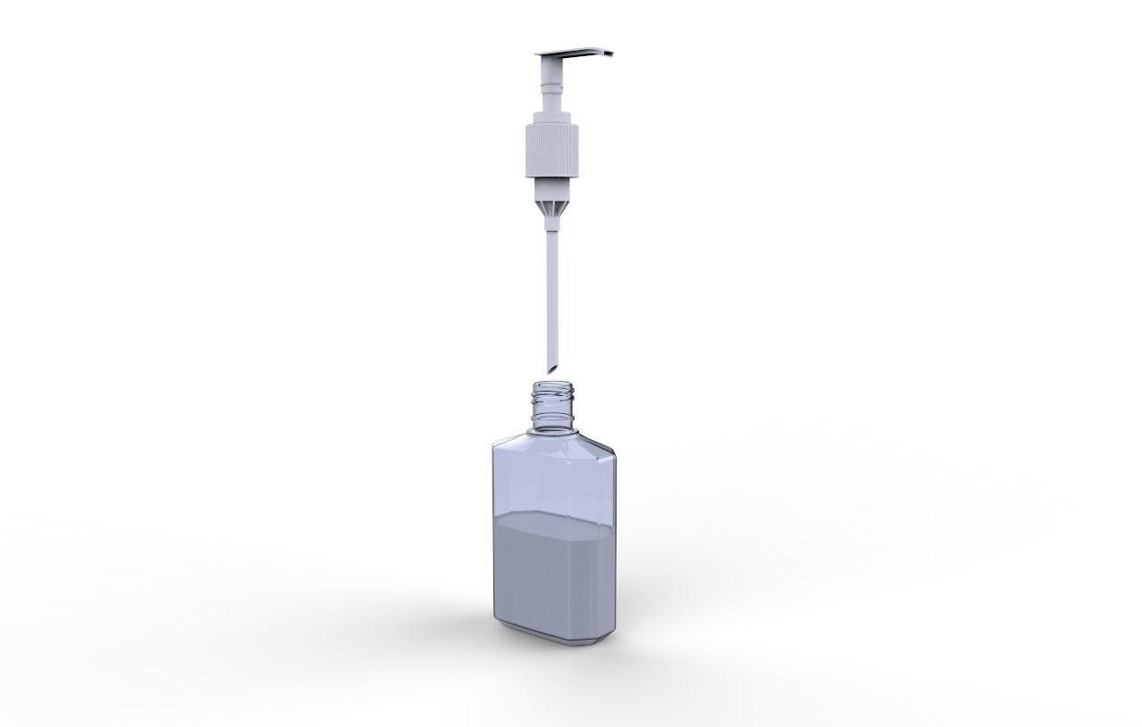 Purell Instant Hand Sanitizer 8oz Bottle  3D model_8