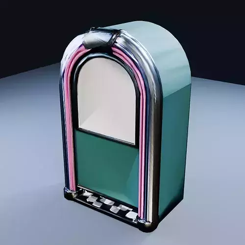 Blank Jukebox Low Poly PBR Game Asset