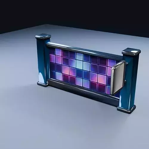 Mirror Tile Wall Segment Low Poly PBR Game Asset