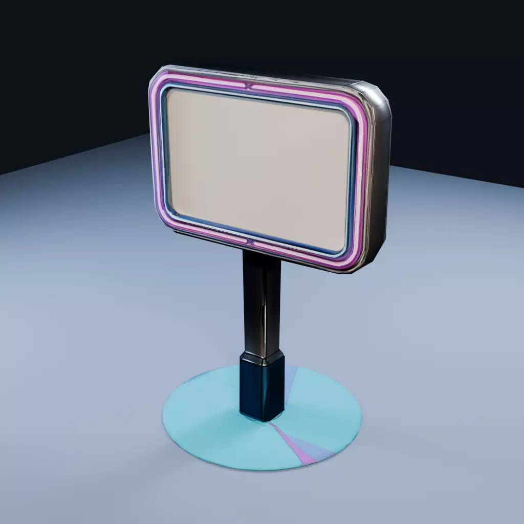 Rink Sign Low Poly PBR Game Asset Low-poly 3D model