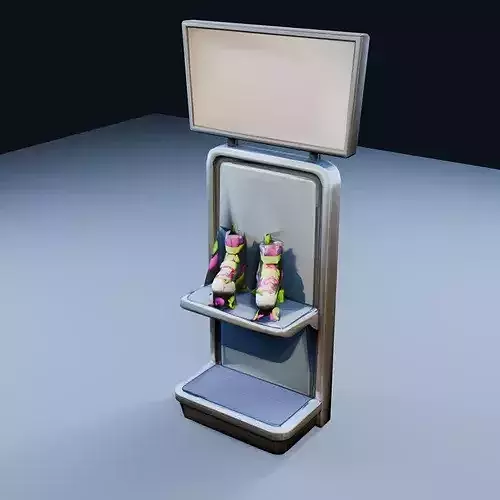 Roller Skate Display Low Poly PBR Game Asset