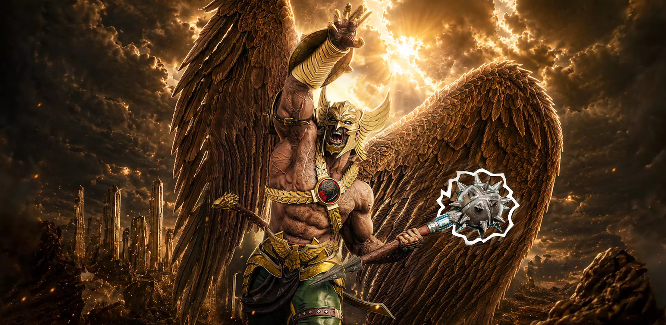 Hawkman and Bust 3D Print Model STL 3D print model