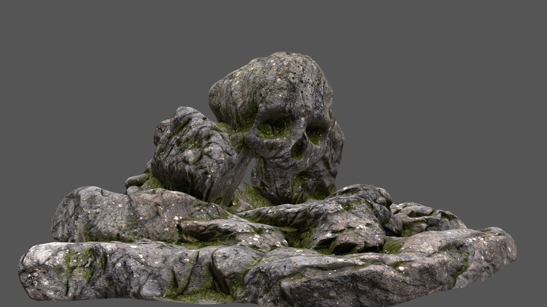 scull cave 36 Low-poly 3D model_2