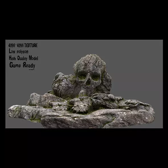 scull cave 36 Low-poly 3D model_0
