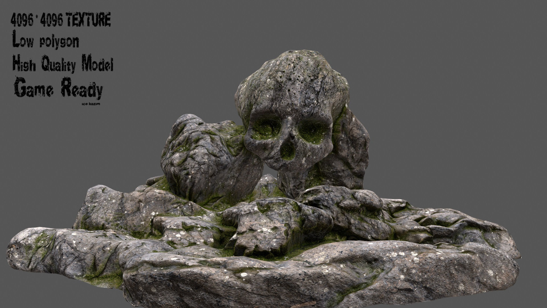 scull cave 36 Low-poly 3D model_1