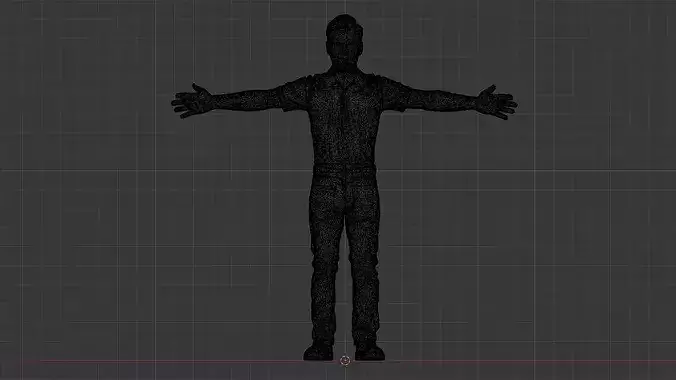 Male Restaurant Cashier Character Cafe Staff Game Ready Low-poly 3D model 7