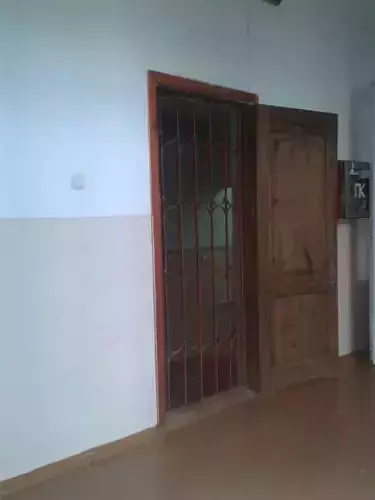 lattice empty room with wooden door 3D model