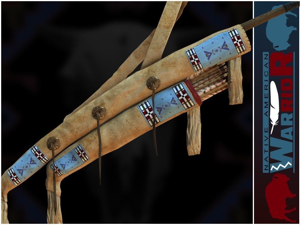 Native American Warrior Low-poly 3D model_26
