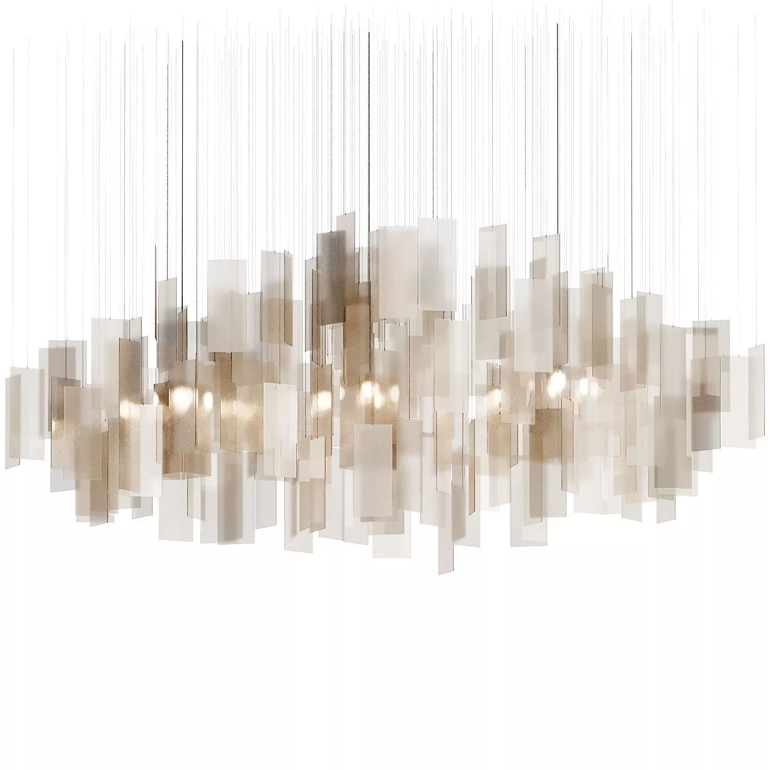 Irregular Propellor Cumulus White Chandelier 3D model