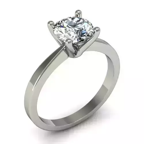 ring Ring with 1 carat stone 3D print model