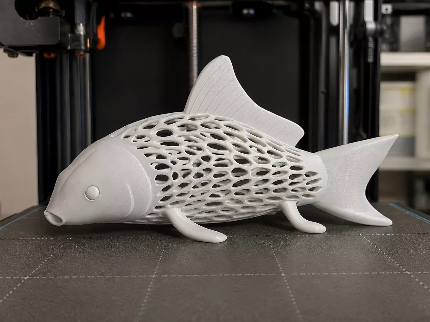 Voronoi Koi Fish STL 3D model