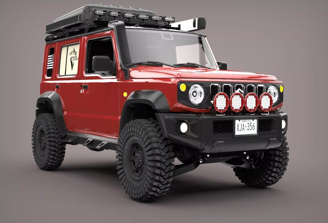 Suzuki Jimny 5-Door Off-Road Edition ARB High-Detail 3D Model Low-poly 3D model