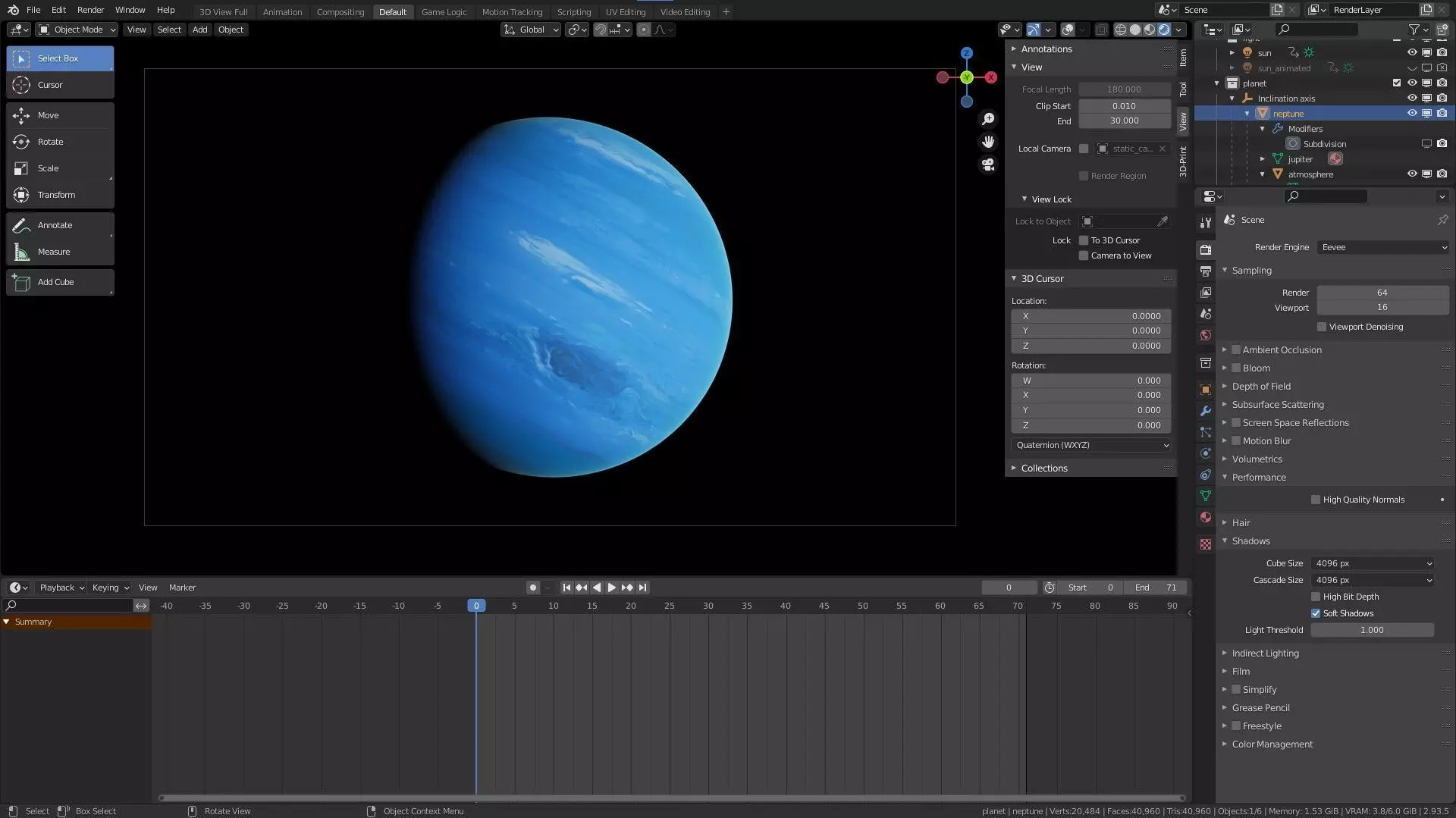 Neptune 16K Photorealistic Low-poly 3D model_36