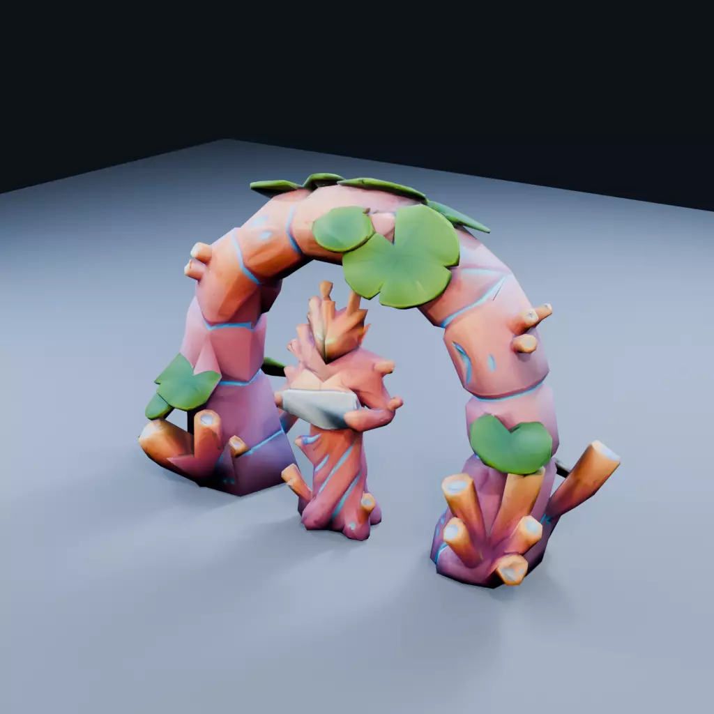 Coral Arch Hero Low Poly PBR Game Asset Low-poly 3D model