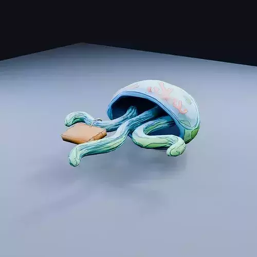 Large Jellyfish Float Low Poly PBR Game Asset