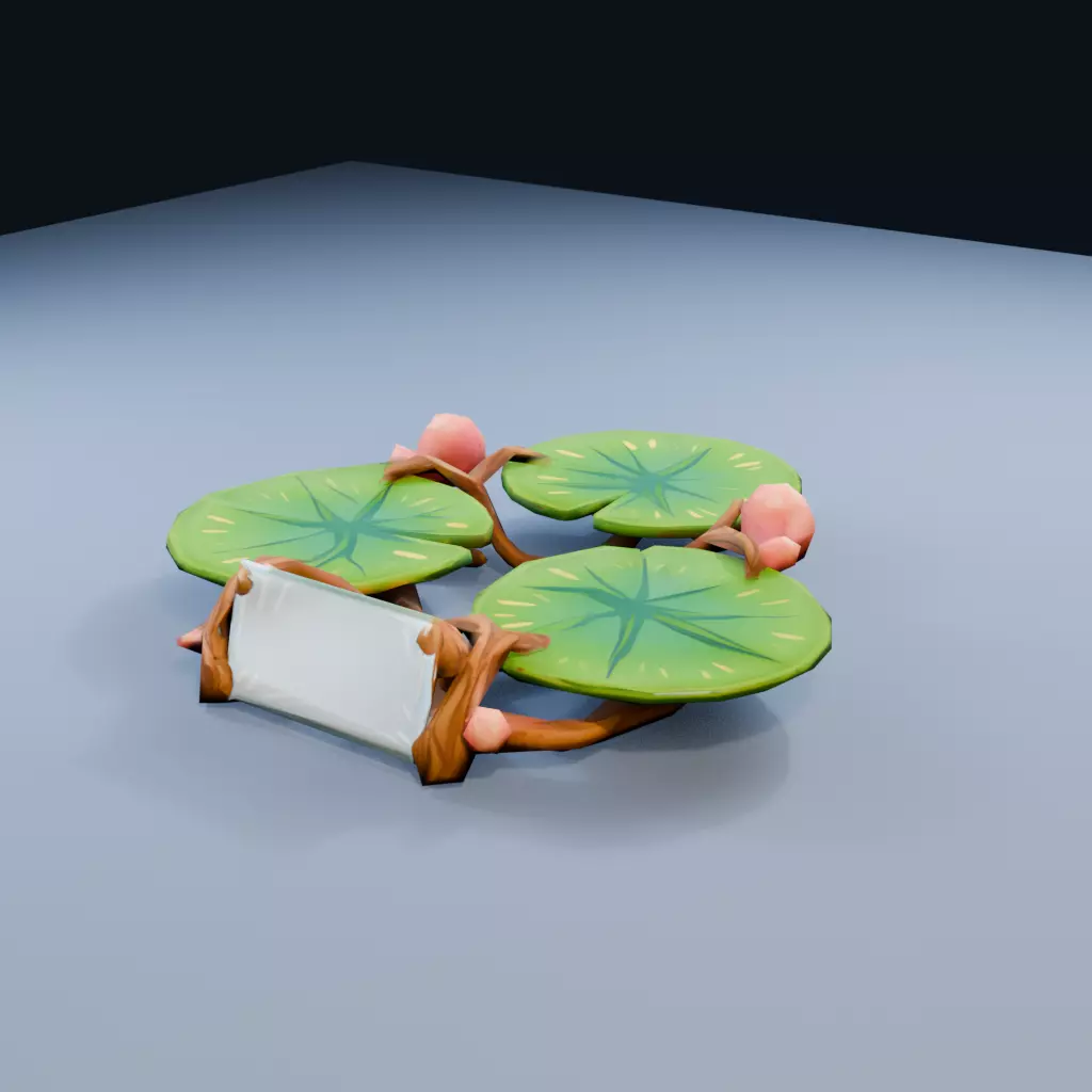 Blank Lily Platform Low Poly PBR Game Asset Low-poly 3D model