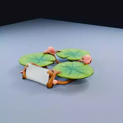 Blank Lily Platform Low Poly PBR Game Asset