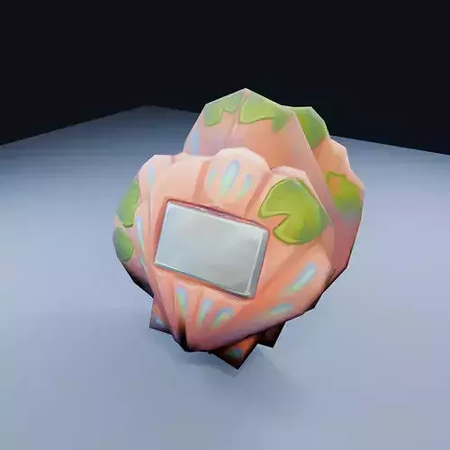 Blank Shell Cluster Low Poly PBR Game Asset