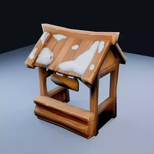 Blank Cocoa Stand Low Poly PBR Game Asset