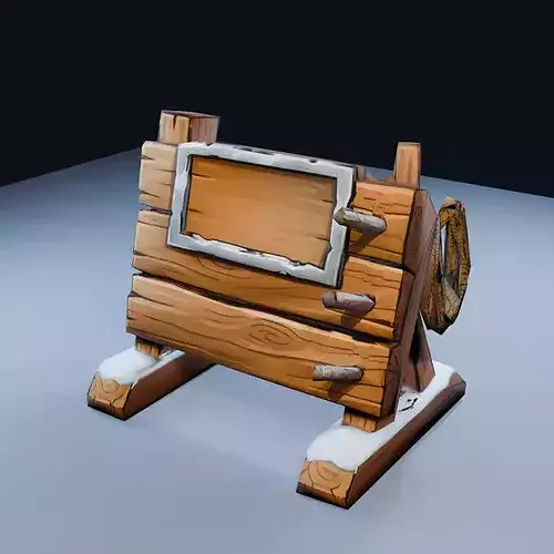 Blank Equipment Rack Low Poly PBR Game Asset