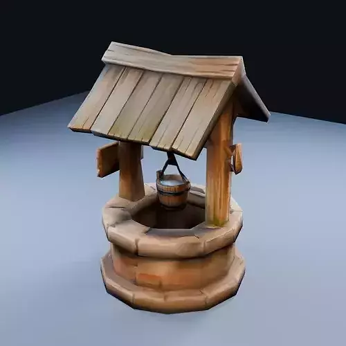 Blank Water Well Low Poly PBR Game Asset