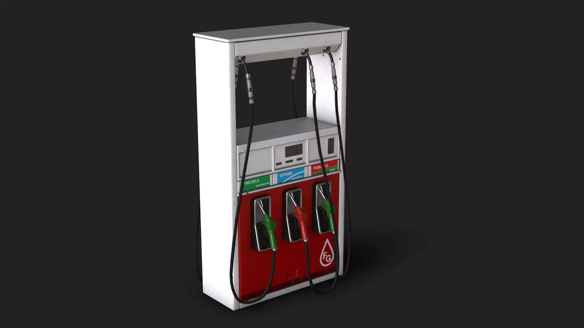 Modern Gas Dispenser Pump Low-poly 3D model