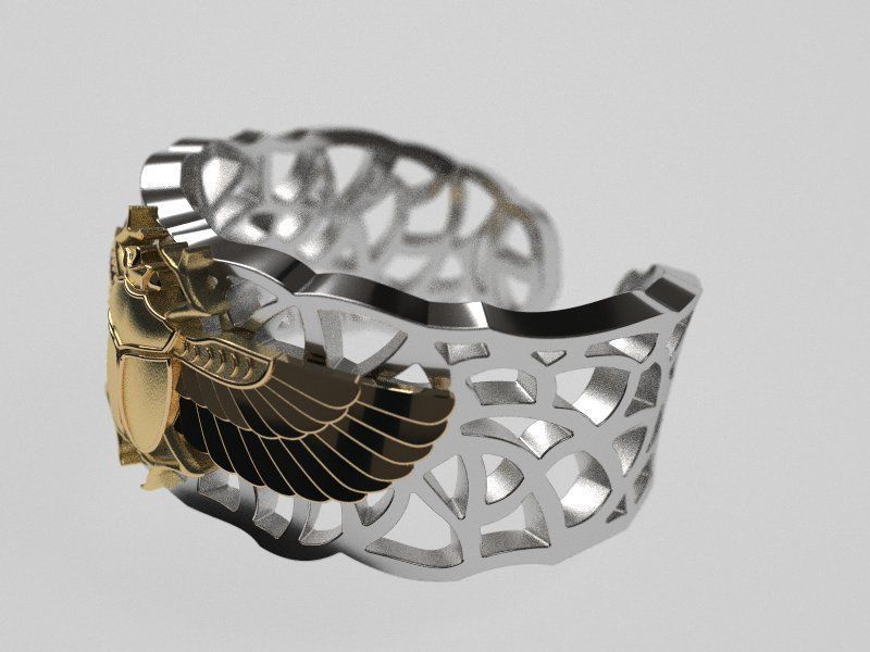  Scarab ring original  3D print model_1