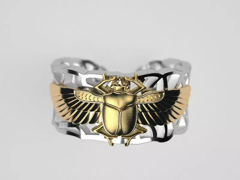  Scarab ring original  3D print model_0