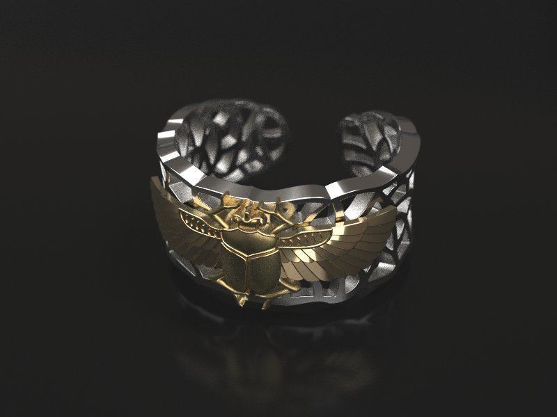  Scarab ring original  3D print model_6