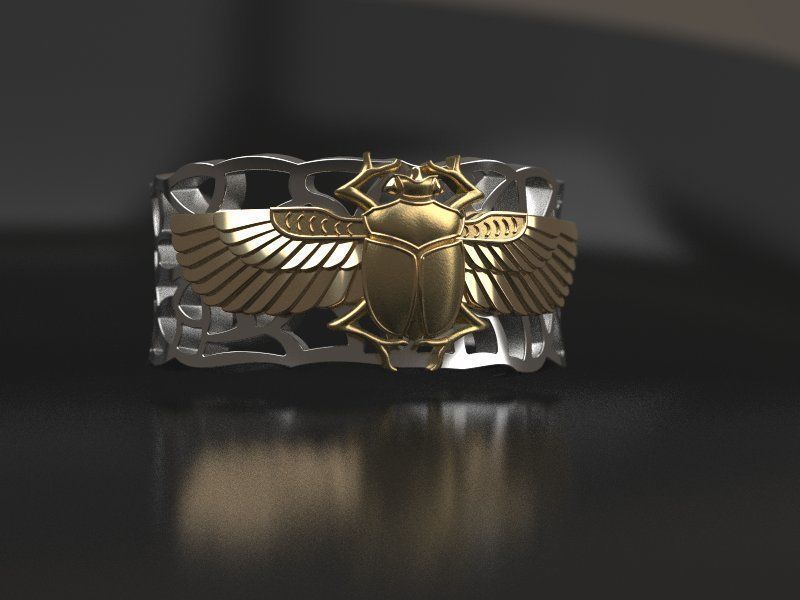  Scarab ring original  3D print model_4