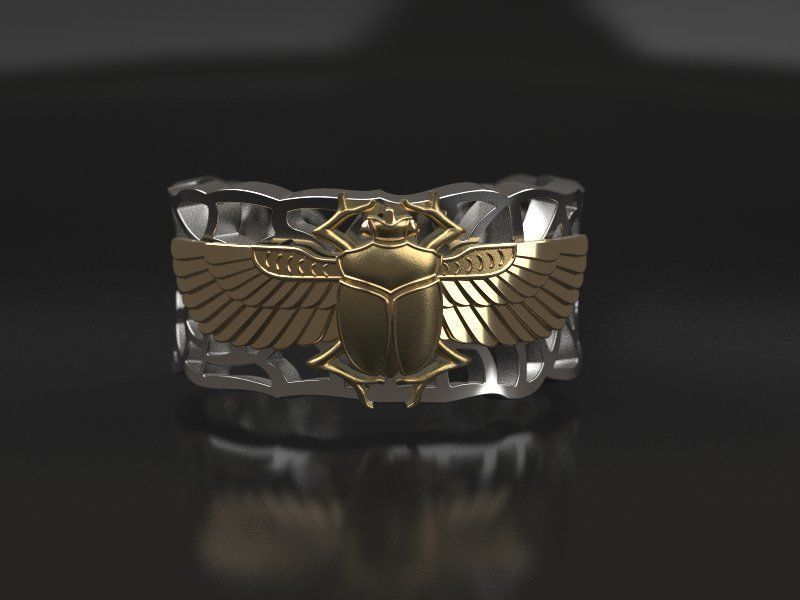  Scarab ring original  3D print model_5