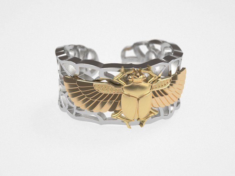  Scarab ring original  3D print model_3
