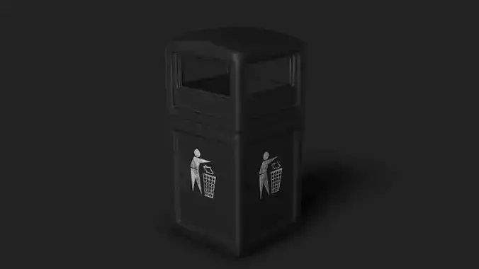 Square Trash Can Bin